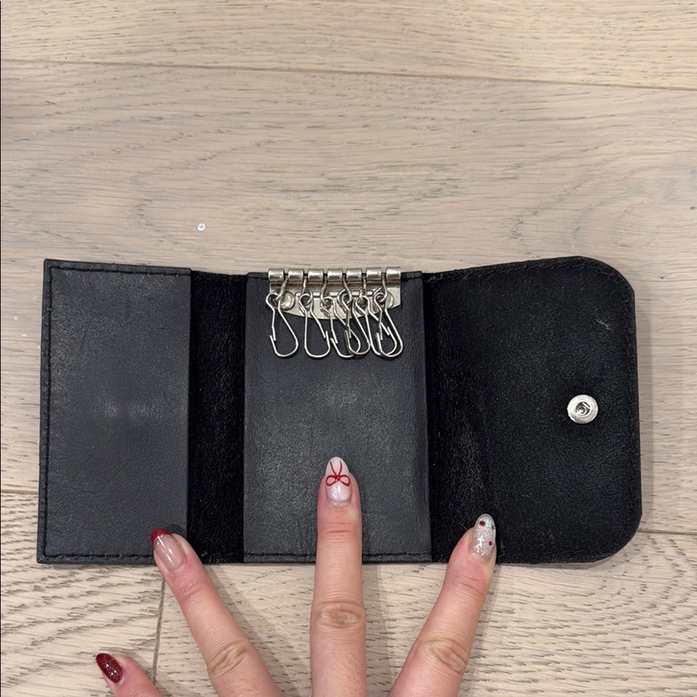 Black Leather Key Holder
